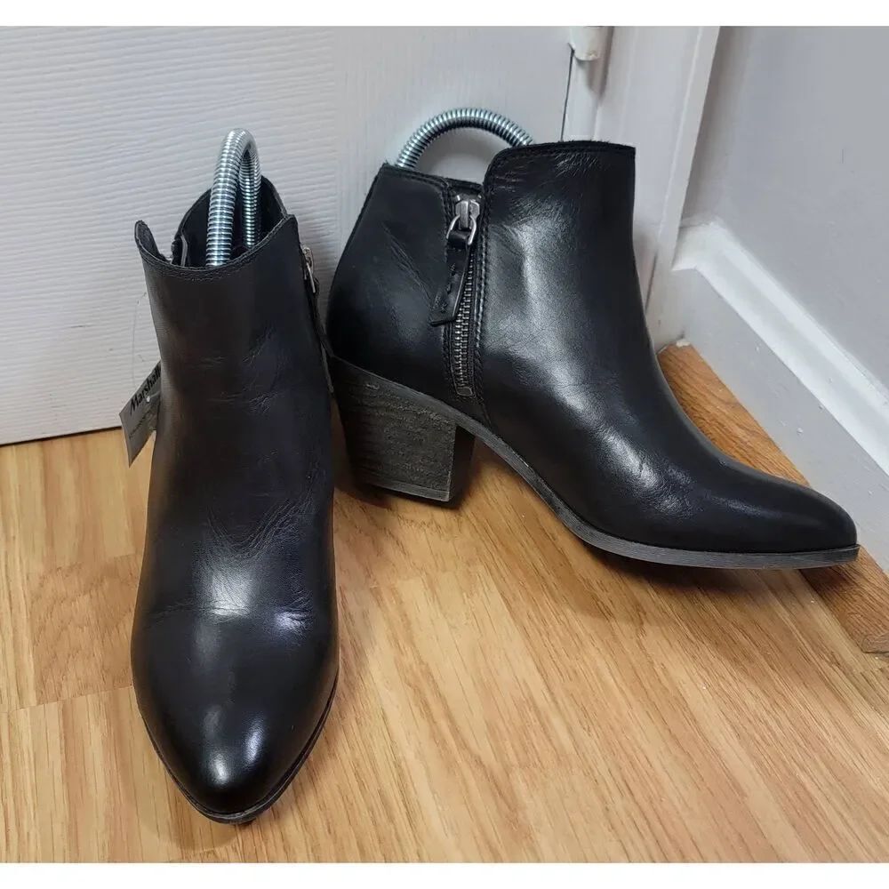 Frye Dual-Zip Leather Ankle Booties 6.5